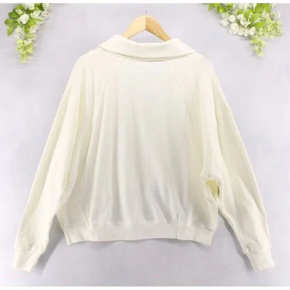 Daily Practice by Anthropologie Women's Half-Zip Pullover Vanilla Sz S NWT - Picture 3 of 8